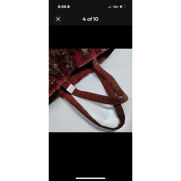 Chanel Hand Bag CC Bordeaux Rabbit Fur - Picture 7 of 9